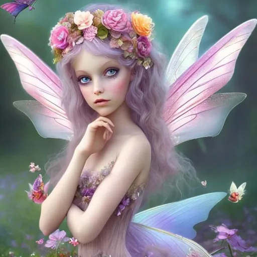 Prompt: Sweet beautiful fairy lady 