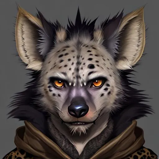 detailed fantasy concept art of a detective hyena in... | OpenArt