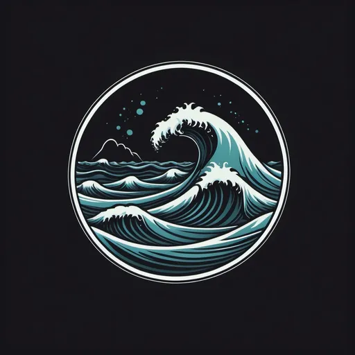 Prompt: alternative rock Music band logo 

Dark, modern 

Band is call TIDAL WAVES