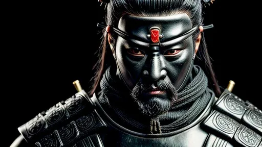 Prompt: Intricately detailed Samurai in Dark grey and Black Colors, Wearing a Oni Mask on half his face, Ronin, Photorealistic, Film Quality, Filmic, Hyperrealistic, Hyperdetailed, Japanese Aesthetic, Beautiful Sword Detail, Striking eyes, Inspired by a young Hiroyuki Sanada, dynamic lighting, Striking, Action pose, Movie Quality