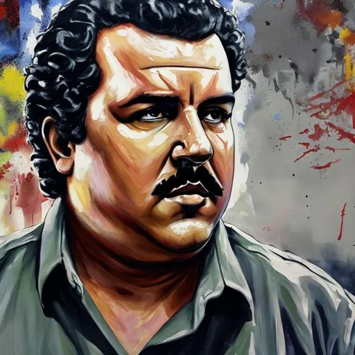 Prompt: Cool Pablo Escobar painting
