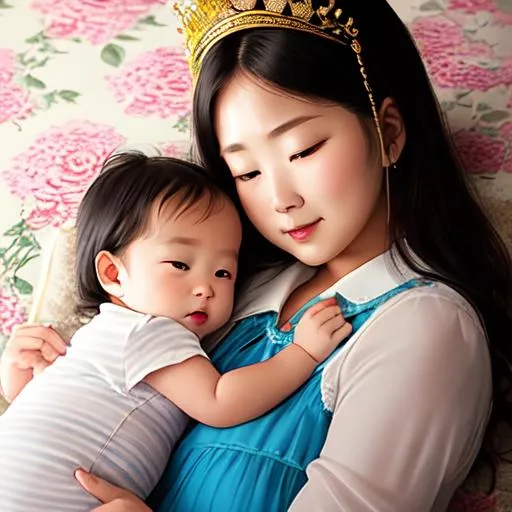 Mom dad baby and child, Old style, corean family, li... OpenArt