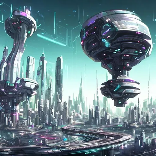 Prompt: Futuristic city