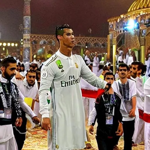 Prompt: Cristiano Ronaldo in Karbala
