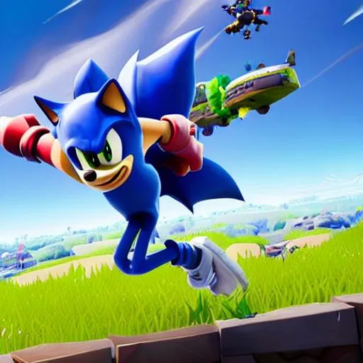 Prompt: Fortnite Sonic