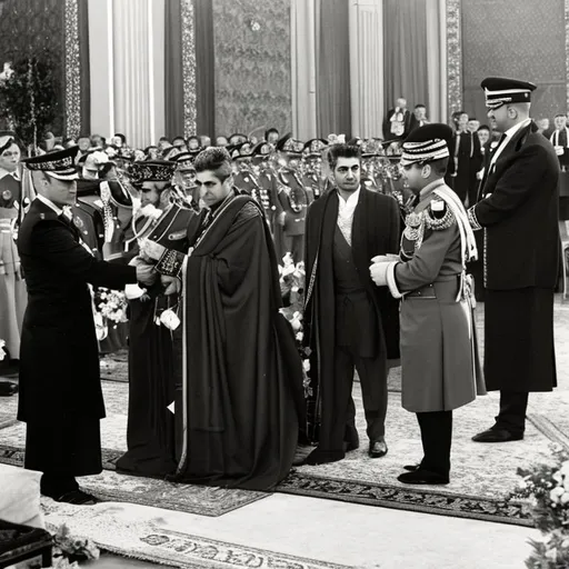Prompt: Reza Pahlavi II being crowned