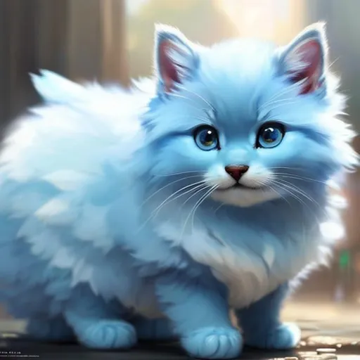 Smurf Cat Whimsy: Embrace Adorable Magic in Feline Blue 