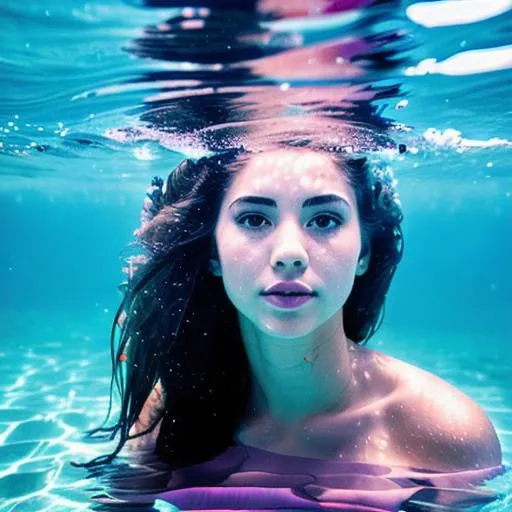 Prompt: cinematic underwater-photo shot a girl, water-roses above water, close up of a lips, editorial qualitywater light fracturing and water reflections, depth of field, blue color, blue-core, kodak portra 800, 105 mm f1. 8 --ar 2:1 --q 2 --v 5