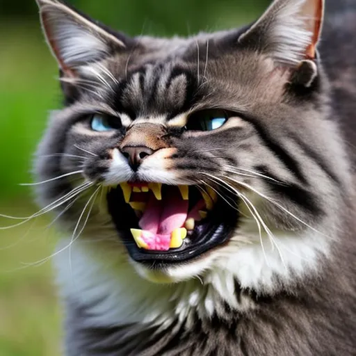 Prompt: angry cat