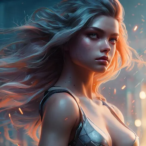 Prompt: Close-up rearview half body shot, perfect body, (erotic queen, beautiful body, looking away, highly detailed, octane render, cinematic, highly detailed, vibrant, production cinematic character render, ultra high quality model, 8k Ultra HD, (small breast), full body visible