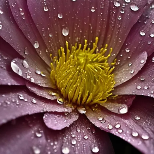 Prompt: flower, detailed, shining, water droplets, intricate, zoomed, sharp