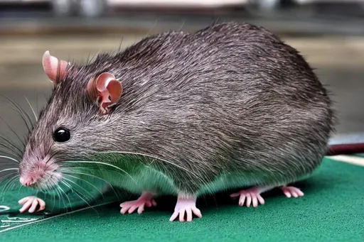 Prompt: rat outside of a casino 