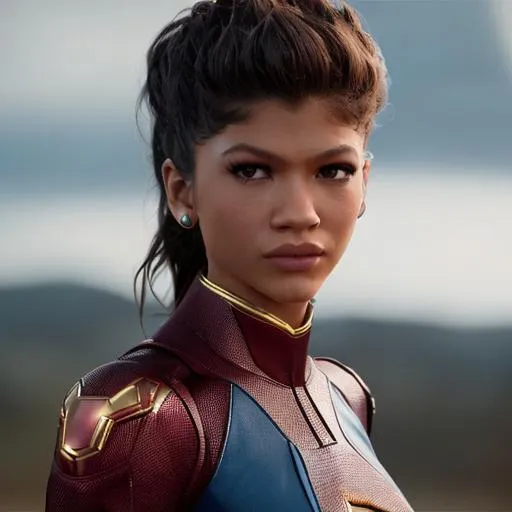 Prompt: Zendaya as a superhero 