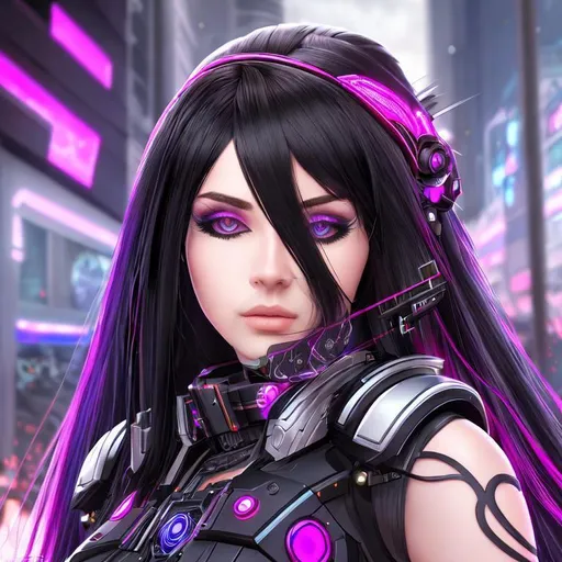 Prompt: 19 years old, cyberqueen, long hair black, red cyberlox, cyber dust mask, pink eyes, bare shoulder, ethereal, highly detailed, highly and detailed background, apocalyptic city background, UHD, 128K, quality, trending on artstation, big eyes, artgerm, highest quality stylized character concept masterpiece, award winning digital 3d, hyper-realistic, intricate, 128K, UHD, HDR, image of a gorgeous, beautiful, dirty, highly detailed face, hyper-realistic facial features, cinematic 3D volumetric