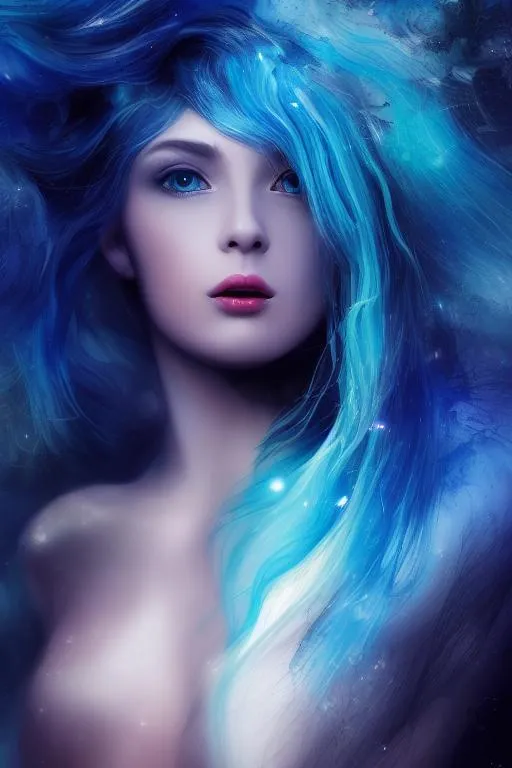Prompt: fantasy, magical, blue skin, alian, cat ear, ultra detailed artistic photography, light hair, midnight aura, full-body, night sky, detailed gorgeous face, dreamy, glowing, glamour, glimmer, shadows, oil on canvas, brush strokes, smooth, ultra high definition, 8k, unreal engine 5, ultra sharp focus, art by alberto seveso, artgerm, loish, sf, intricate artwork masterpiece, ominous, matte painting movie poster, golden ratio, trending on cgsociety, intricate, epic, trending on artstation, by artgerm, h. r. giger and beksinski, highly detailed, vibrant, production cinematic character render, ultra high quality model, paleultra detailed artistic photography, light hair, midnight aura, off-shoulder bodysuit, full-body, night sky, detailed gorgeous face, dreamy, glowing, backlit, glamour, glimmer, shadows, oil on canvas, brush strokes, smooth, ultra high definition, 8k, unreal engine 5, ultra sharp focus, artgerm, loish, sf, intricate artwork masterpiece, ominous, matte painting movie poster, golden ratio, trending on cgsociety, intricate, epic, trending on artstation, by artgerm, h. r. giger and beksinski, highly detailed, vibrant, production cinematic character render, ultra high quality model