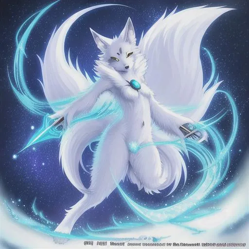 Arctic Fox Woman Wizard Fursona Furry Art Anthro arctic-fox-woman-wizard-fursona-furry-art-anthro