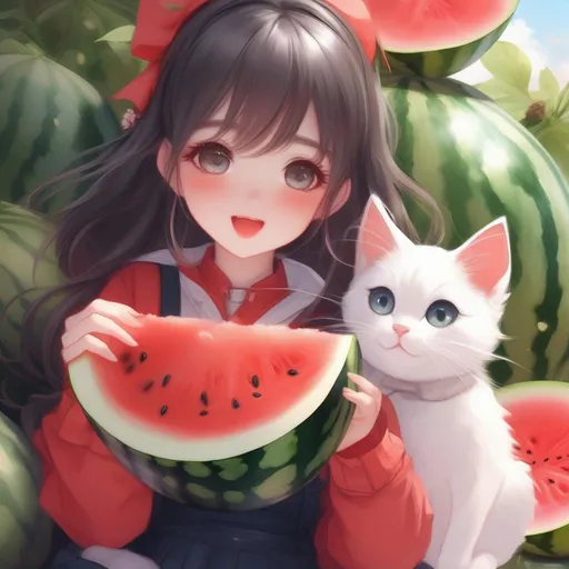 Transparent Kawaii Transparent Png - Cute Kawaii Anime Watermelon, Png  Download , Transparent Png Image - PNGitem