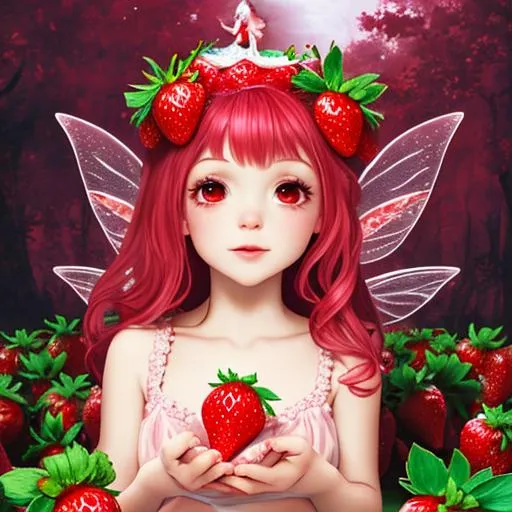 Prompt: strawberry fairy