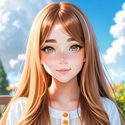 Prompt:  pls create an image of 1 {{nude}} girl, with brown long hair, add freckles on her face, Ultrarealistic hair strings, golden eyes, beautiful eyes, detail, a kawaii face, cute, correct anatomy, cumulonimbus clouds, lighting, detailed sky, garden, pastel mix, orange model mix, stable diffusion, pastel mix, Lora, add face details, eyelashes, oil painting, masterpiece, Dynamic range photo, UHD quality, true color, vivid display, Real Renaissance art, oil painting, HDR, 64K pixels, Super AMOLED display, High Contrast, Lord of the rings, Game of Thrones, golden light, angel, details on face, details on background, ultrarealistic fantasy background, 