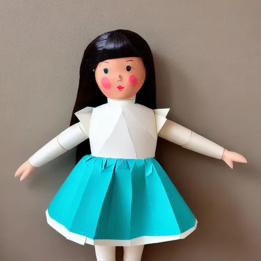 Prompt: Paper Mache Doll