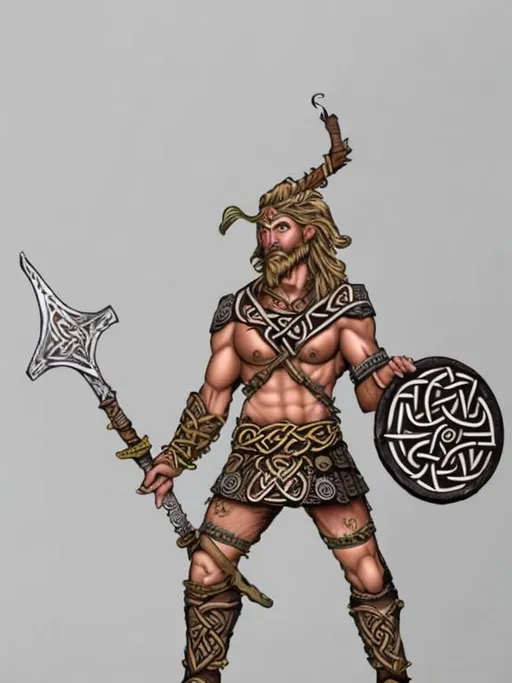Prompt: Warrior Angus mag oc, Celtic god