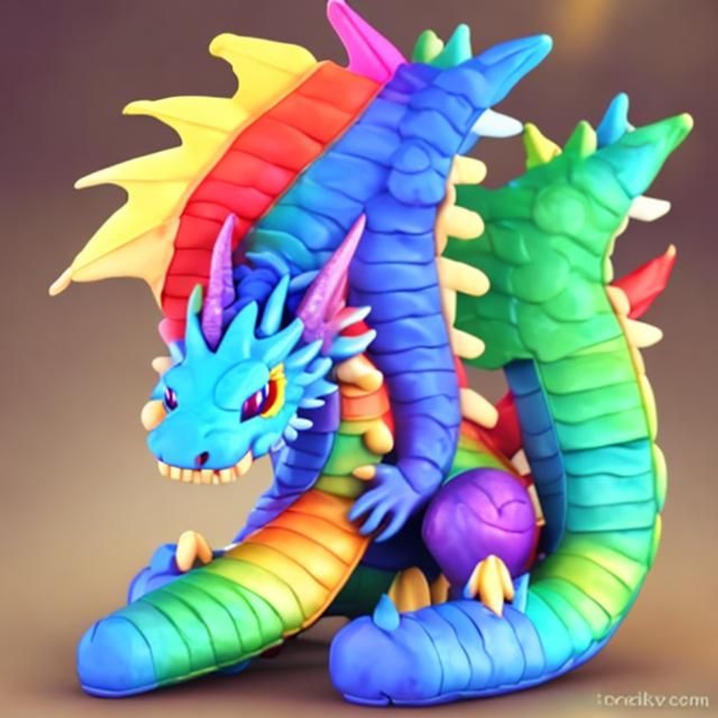 3d dragon, play doh