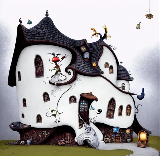 Funny crooked house by Dr. Seuss, Joe Fenton, Jacek...