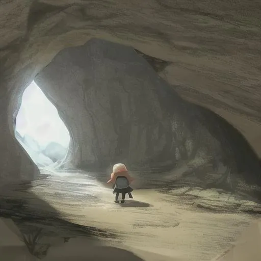 Prompt: 
A man leaves a little girl in a cave while she was sleeping