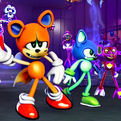 Prompt: five nights at sonic's