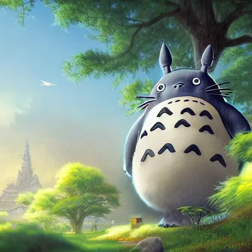 Totoro, portrait, highly detailed, digital painting,... | OpenArt