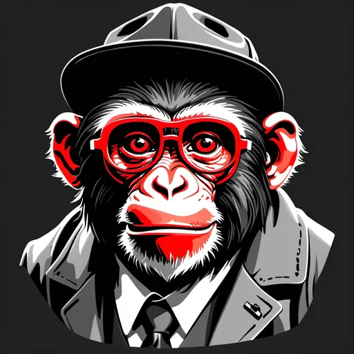 Prompt: , detailed, very detailed, Monkey gangster