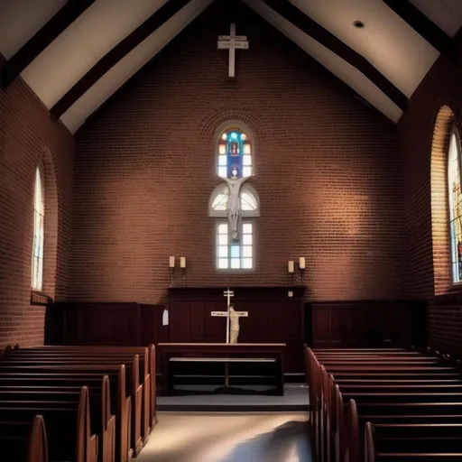 Prompt: In the church where I used to be a Catholic. There was a brick wall. It held up the crucifix and a few banners, behind the altar. I spent many years looking at it in my youth, thinking about death.  I thought of death in terms of the end of a baseball game, but what was different with this game is that there would be no more games to come. No more baseball. Only a dark void. I would sit, staring at these bricks, which, when grouped in threes, looked like 8-bit fighter jets and I would play out wars between them all. Imagining their pathways. The brick-filled explosions. I thought of this, and death and how the light above the crucifix shadowed Christ’s arms as downward, rather than upward. And His shadow looked as though the ascension of His spirit needed the help of Iron Man’s boosters.  But this was not the case was it? And there is more baseball to come.