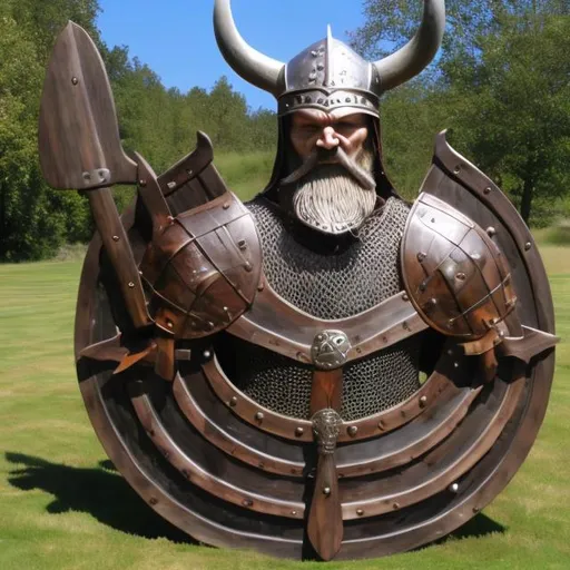Prompt: viking front view 