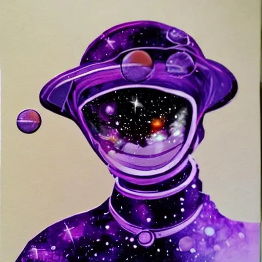 Prompt: purple space man