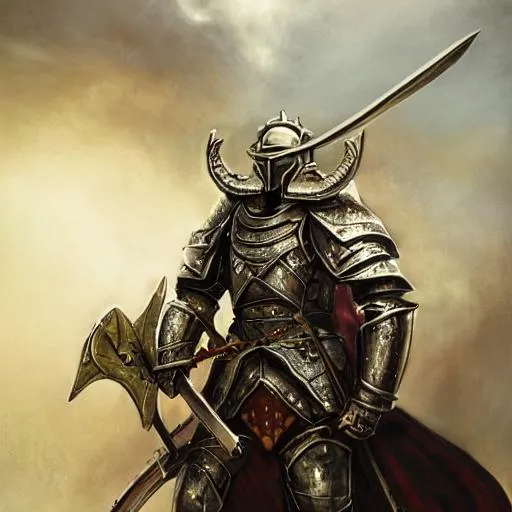 Prompt: portrait of a (Adult Dragonborn paladin in battle swinging a sword),wearing full plate armor, War background, D&D setting. perfect composition, hyperrealistic, super detailed, 8k, high quality, trending art, trending on artstation, sharp focus, studio photo, intricate details, highly detailed, by greg rutkowski and alphonse mucha
