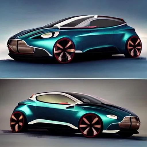 Prompt: a compact sporty hatchback concept  , based on aston martin concept design ,pinterest ,behance ,photorealistic ,hyper realistic