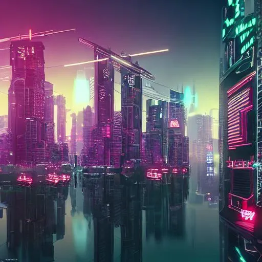 Prompt: asian city, synthwave, cinematic, ultra detailed upscale 8k, cyberpunk, atmospheric