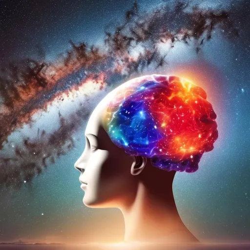 Prompt: Unleash your thoughts mix with astronomy and brain