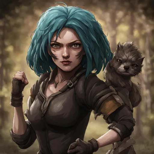 Prompt: One day, Bertha was walking in the forest when she came across a group of bandits. The bandits were impressed by Bertha's strength, and they offered her a place in their gang. Bertha accepted, and she quickly became one of the bandits' most feared members.