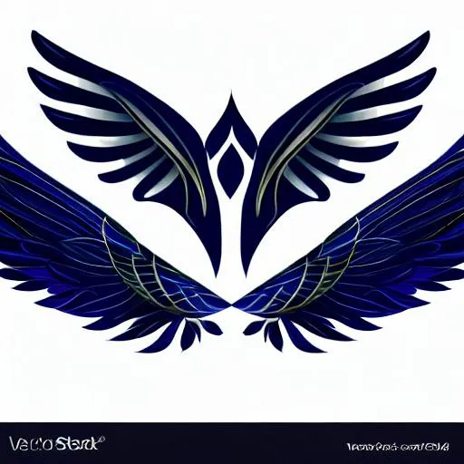 Prompt: vector magical wing rune, symmetrical, minimal, (((white background))), HD,