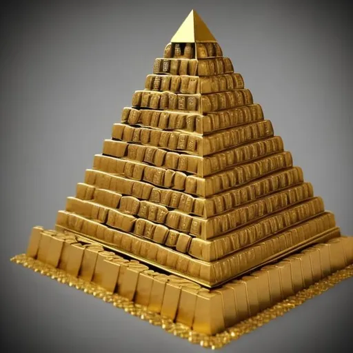Prompt: pyramid of coins, surprise me
