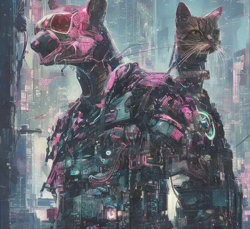 Prompt: Cyberpunk cat


