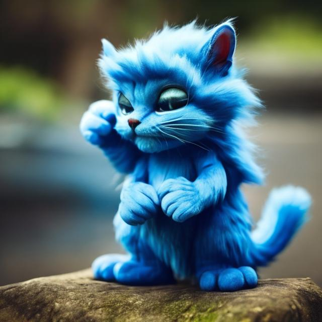 Smurf Cat Whimsy: Embrace Adorable Magic in Feline Blue 