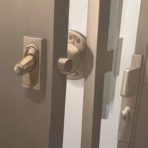 Prompt: lock door with keyhole