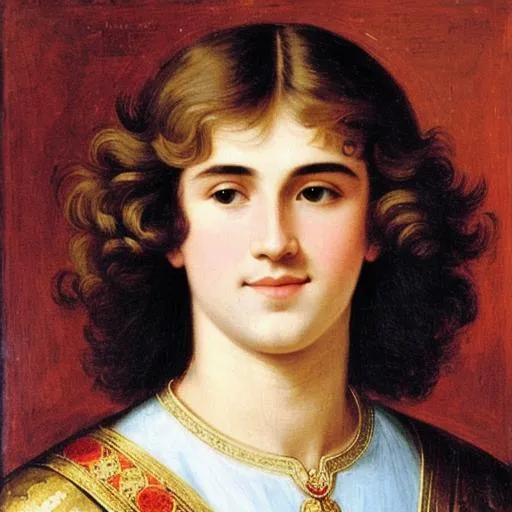 Prompt: portrait of a 10th-century French light-haired prince