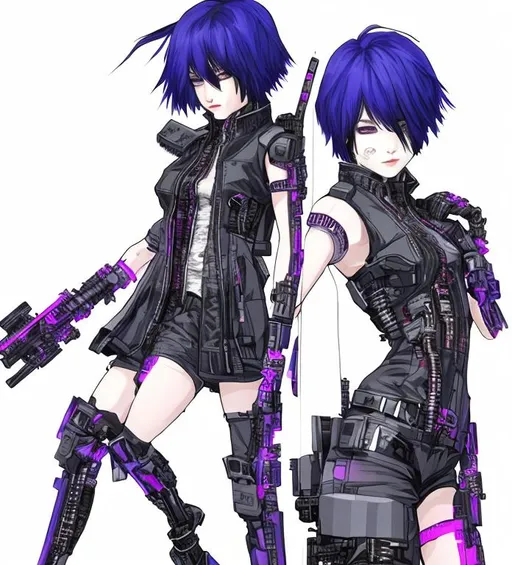 Prompt: touka kirishima cyberpunk