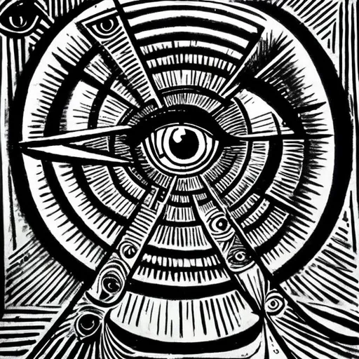 Prompt: the all seeing eye by picasso
