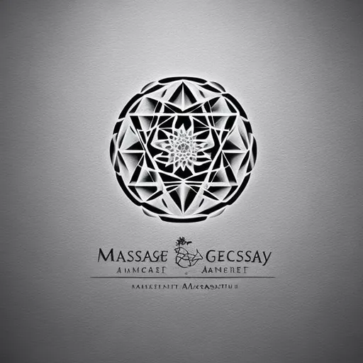 Prompt: Create a classy a simple logo for massage therapist using very subtle sacred geometry 
