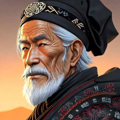 old Asian man as the eastern philosopher Lao-tzu Pho