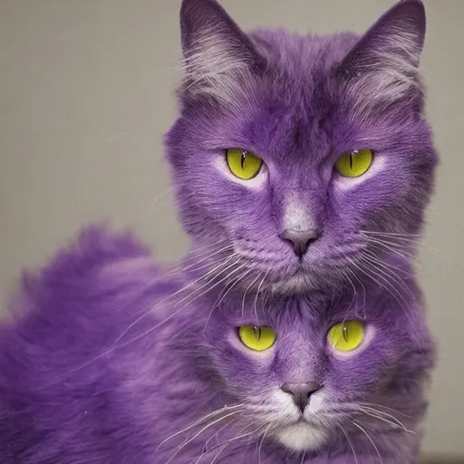 Prompt: A purple majestic cat

